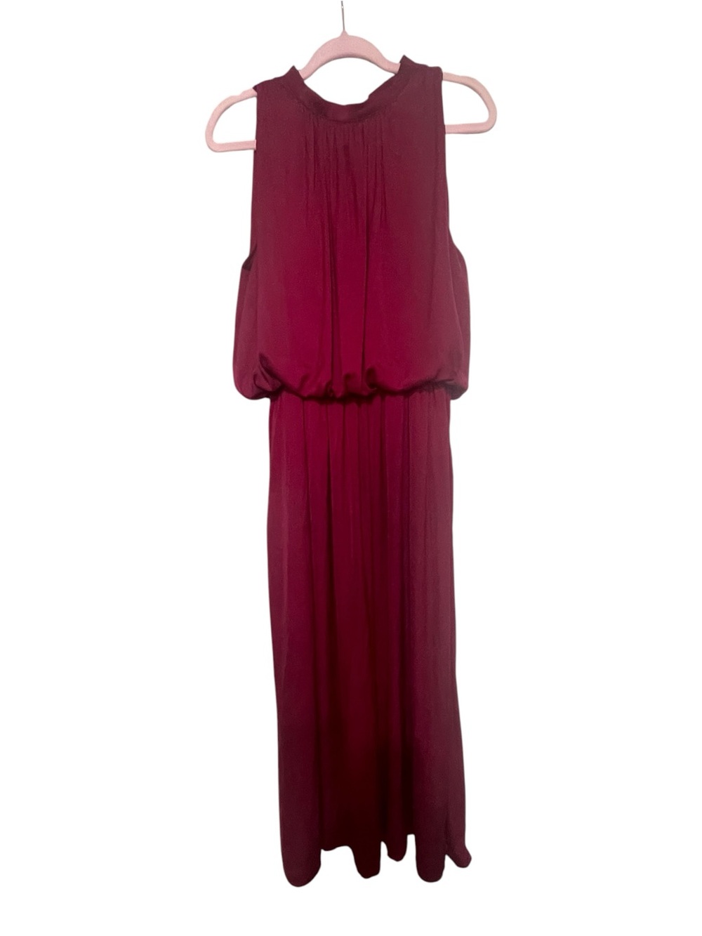 ZARA Chic Burgundy Wine Sleeveless MIDI Dress size M - Picture 10 of 12